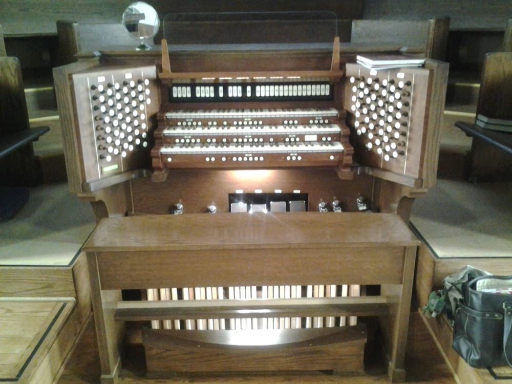 Merina Gordon plays the pipe organ at Seattle's Green Lake Adventist Church