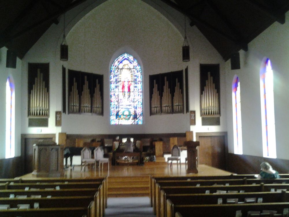 Merina Gordon plays the pipe organ at Seattle's Green Lake Adventist Church