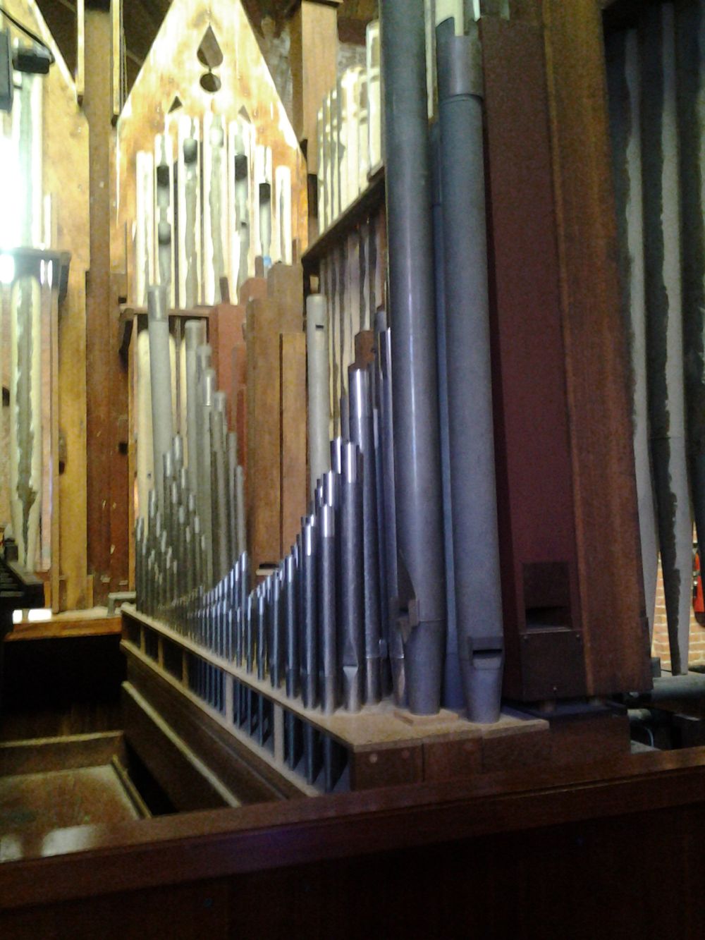 Merina Gordon played the tracker pipe organ at Blessed Sacrament Church, Seattle, Washington